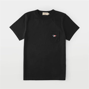 MAISON KITSUNE トリコロール フォックス パッチ 半袖 Tシャツ FW00107KJ0010 BK 150782019