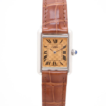 CARTIER シルバー マスト ド クォーツ レザー バンド レディース ウォッチ 60888646 153507677