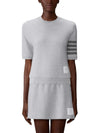 THOM BROWNE 26SS テクスチャードコットン半袖Tシャツ 153533389 [P]