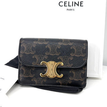CELINE トリオペ フラップ ウィメンズ カードホルダー 153553881