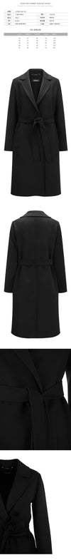 MaxMara PAULINE Belted Long Coat Black 2390111631 013 151008453 [P]