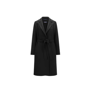 MAXMARA PAULINE ベルト付き ロングコート ブラック 2390111631 013 151008453