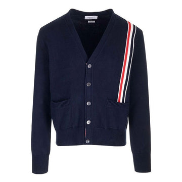 Thom Browne 24SS RWB Stripe V-Neck Cardigan Navy MKC530A Y3017 415 75832971