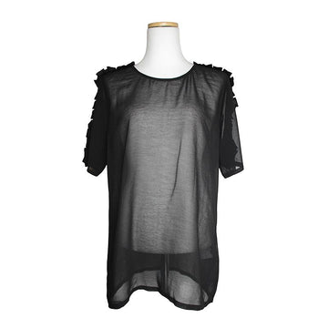FRENKEN Schwarzes Sheer Top 38 153554576
