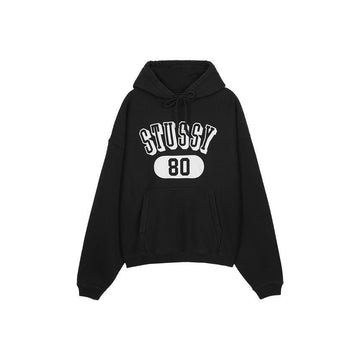 stussy Relaxed Hooded Sweatshirt Washed Black 118561-0034 152739417