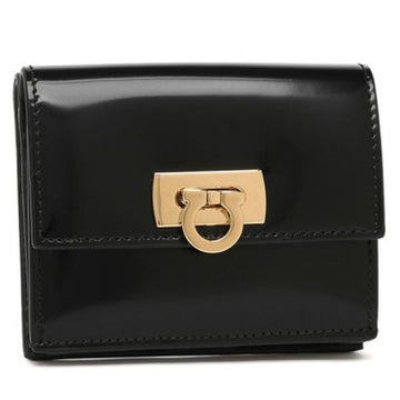 SALVATORE FERRAGAMO 間違いなくコンパクトなガンチーニロック財布 (220434 760658) 75938171