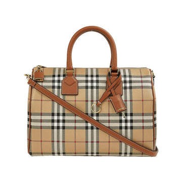 BURBERRY Damen Medium Check Bowling Schultertasche 153566079