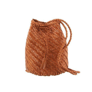 Dragon Diffusion 8838 CUOIO Pompom Double Jump Shoulder Bag 146392219