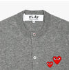 Comme Des Garcons Double Heart Patch Cardigan 151765734 [P]