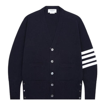 THOM BROWNE ウールストライプカーディガン 153496978