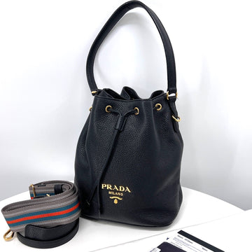 PRADA ビテロダイノバケットバッグ クロスバッグ ブラック (1BE018) 153567534