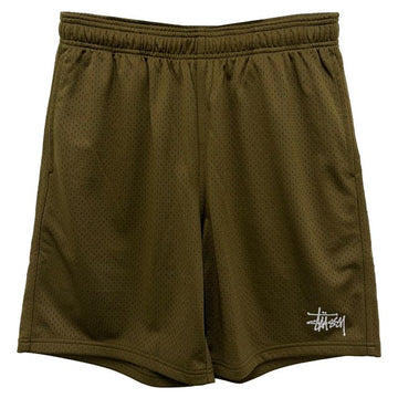 STUSSY メッシュベーシックショートパンツオリーブ (112335 0403) 153570572