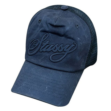stussy Cursive Stitch Cap Baseball Hat Navy (1311189 0806) 153570721