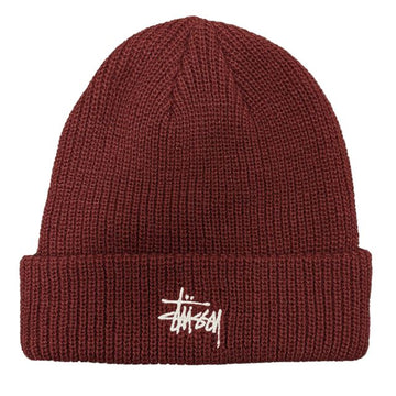STUSSY ベーシックカフビーニー帽子 ダークレッド (1321019 0613) 153571169