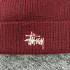 STUSSY ベーシックカフビーニー帽子 ダークレッド (1321019 0613) 153571169 [P]