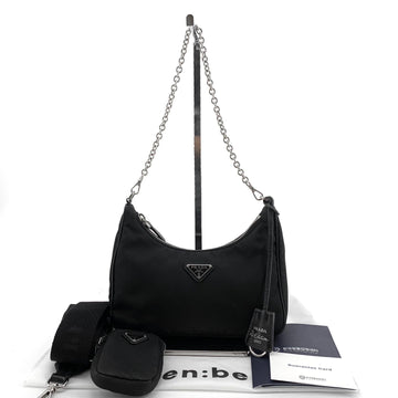 PRADA テスート リエディション マルチ ホーボーバッグ 1BH204 153571714