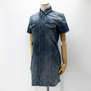 SAINT LAURENT デニムワンピース半袖シャツジャケット 153574403