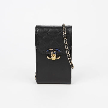 CHANEL キャビアフォンホルダーチェーンクロスバック 152883986