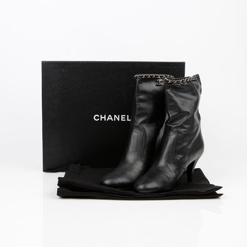 CHANEL CCチェーンアンクルブーツ 37 153247528