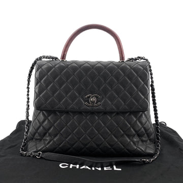 CHANEL Lizard Large Top Handle Tote Bag and Shoulder Bag 2way 153576089