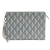 DIOR グレー キャンバス トライアングル A5 ストラップ ポーチ クラッチ / 2ESCA483DCO 153576230 [P]