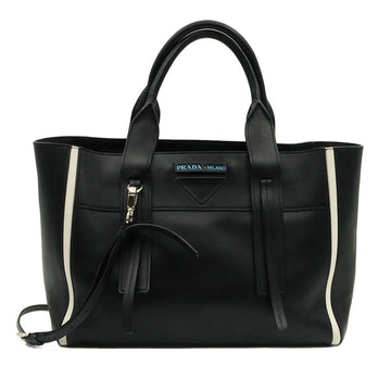 PRADA Schwarze weiche Kalbsleder Grace Oberteil Medium 2WAY / 1BG236 153576566