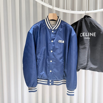 Celine Oversized Teddy Bomber Blouson Jacket Navy 153582991