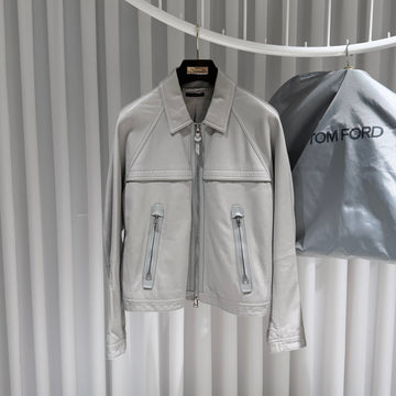 TOM FORD レザー トリガー ボンバージャケット 153584059