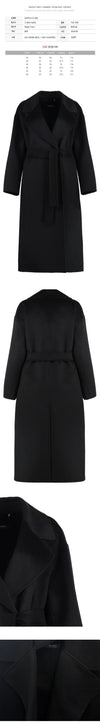 MAXMARA マヌエレ ベルト付き ウールコート ブラック 2429016123 006 121967107 [P]
