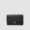 CHANEL クラシックカビアラージブラックシルバーハードウェアモデル13番台 153600254 [P]