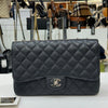CHANEL クラシックカビアラージブラックシルバーハードウェアモデル13番台 153600254 [P]