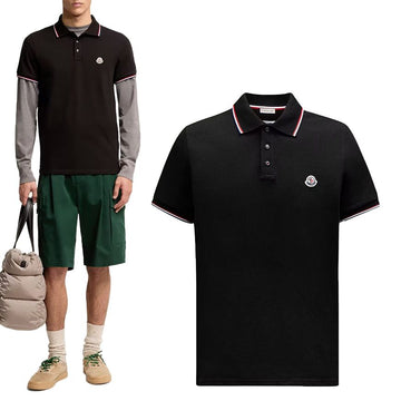 Moncler Stripe Lined Polo Shirt 8A70300 153613396