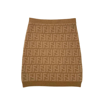 FENDI FFクロシェカシミアニットバンディングスカート 153623359