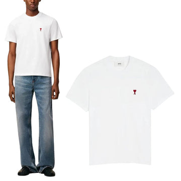 AMI Heart Logo Short Sleeve T-Shirt BFUTS035 724 153625718