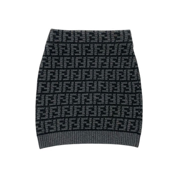 Fendi FF Crochet Cashmere Knit Band Skirt 153628319