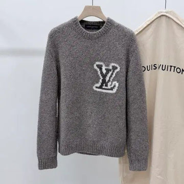 Louis Vuitton Intarsia Knit Crewneck Sweater Rabbit Smoke 153628376