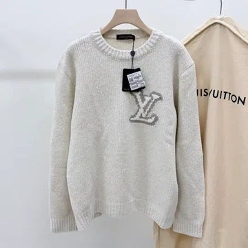 LOUIS VUITTON 未使用/3XL 25FW インターロック クルーネック ニット アイボリー 153628845