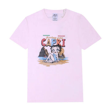 WILD DONKEY Light Dyed Pink Capri Graphic Unisex T-Shirt 153245602 [P]