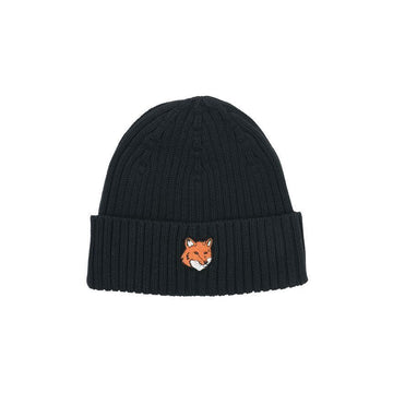 MAISON KITSUNE Männer Fuchs Kopf Mütze Schwarz PM06111KT1140-P199 151679138