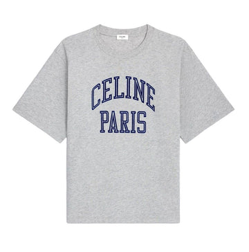 Celine Loose T-Shirt Cotton Jersey Vintage Grey Melange Navy RX0CD507Z GBC6 153690813