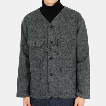ENGINEERED GARMENTS Herringbone Wool Cardigan Jacket for Men (Grey) 22F1D034 IP002 GREY 54759831