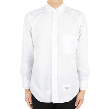 Thom Browne Men's Hidden Three-Stripe Poplin Shirt (White) MWL010E 03113 100 67234469