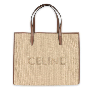 CELINE Logo Cabas aus Raphia in Beige 114522EZO 02NT 73893335