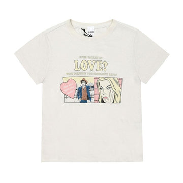 RE DONE Klassisches Love Damen T-Shirt kurzärmelig 024-02WCGT330 140027860