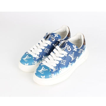 LOUIS VUITTON モノグラム タイムアウト スニーカー ブルー 36 153695065