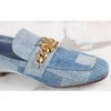 LOUIS VUITTON Denim Loafer mit goldenen Initialen 37 153695521 [P]