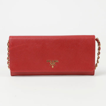 Prada Metal Logo Chain Wallet Crossbody Bag 153184998