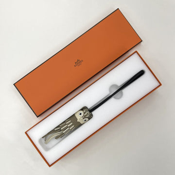 HERMES Schütze Charm Eulen Schlüsselanhänger Beige/Nuance H085001 153697201