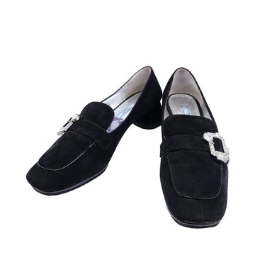 PRADA ビーズスウェードシューズ ブラック 39 153701186