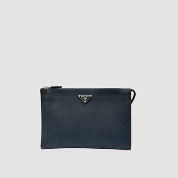 PRADA サフィアーノレザー三角ロゴクラッチ2vf030 153707056